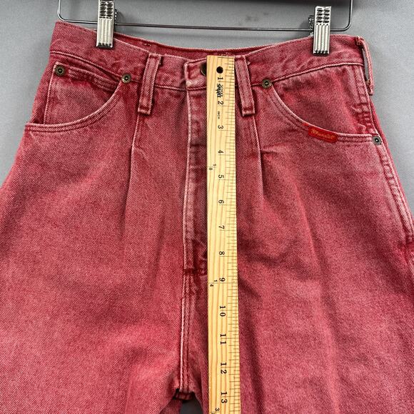 VTG Wrangler Jeans 26x32 Western Bareback Red High Waisted Cowgirl Rodeo USA 90s - Picture 13 of 16